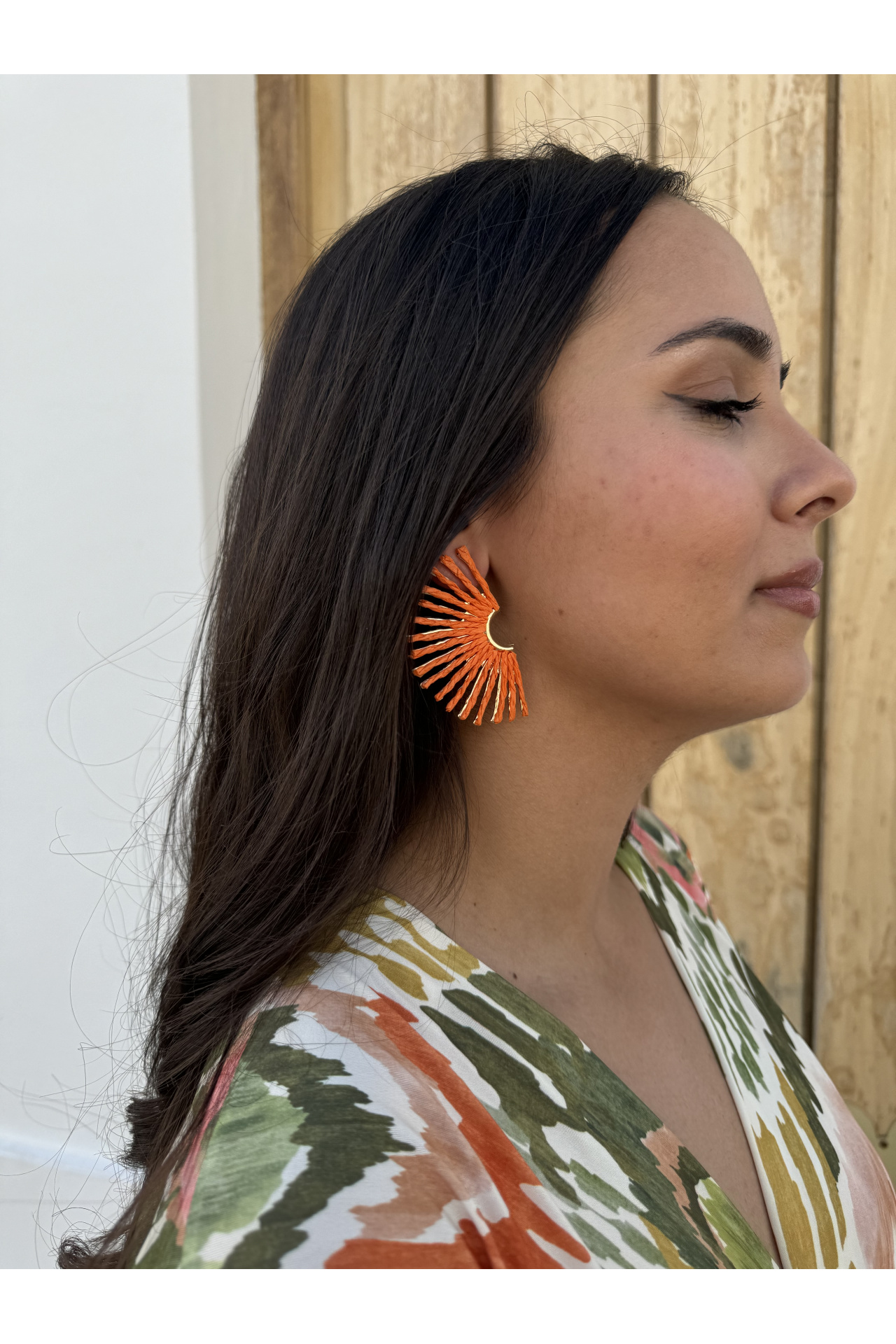 PENDIENTES ÁFRICA NARANJA