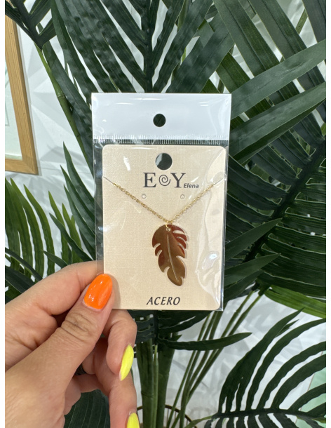COLLAR PLUMA ACERO