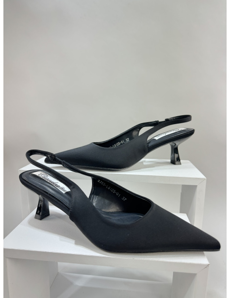 ZAPATO TACÓN DESTALONADO NEGRO