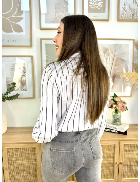 CAMISA RAYAS LAZO BLANCO 2