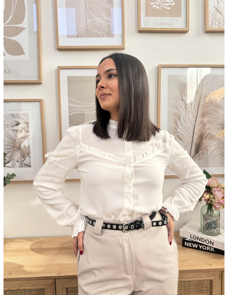 CAMISA BÁSICA GASA BLANCA