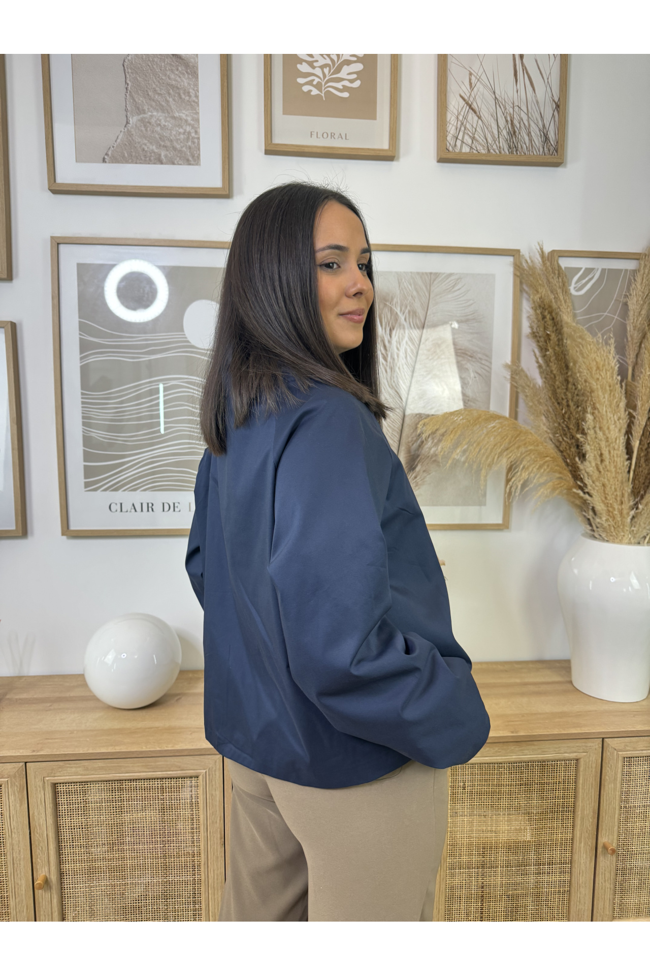 CHAQUETA CRUZADA BEIGE