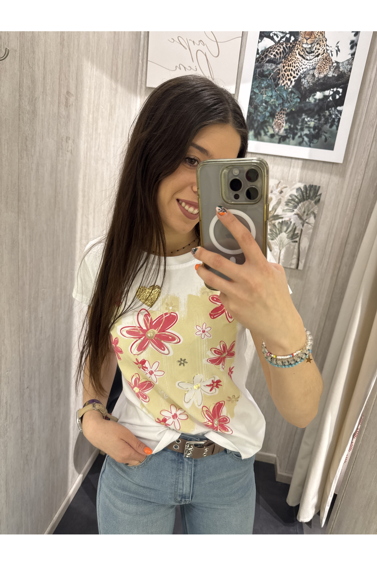 CAMISETA MANGA CORTA FLORES