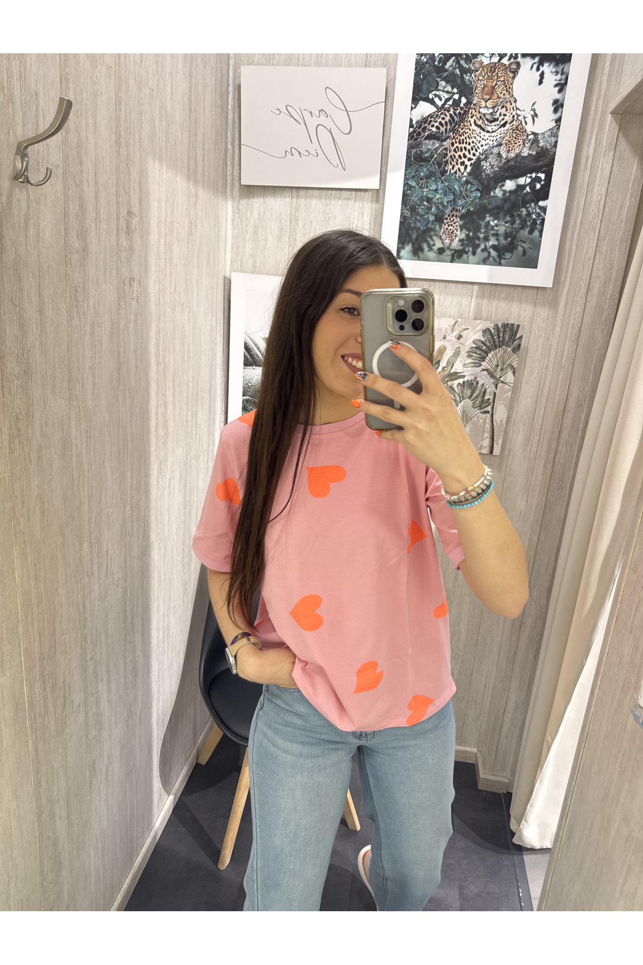CAMISETA MANGA CORTA CORAZONES