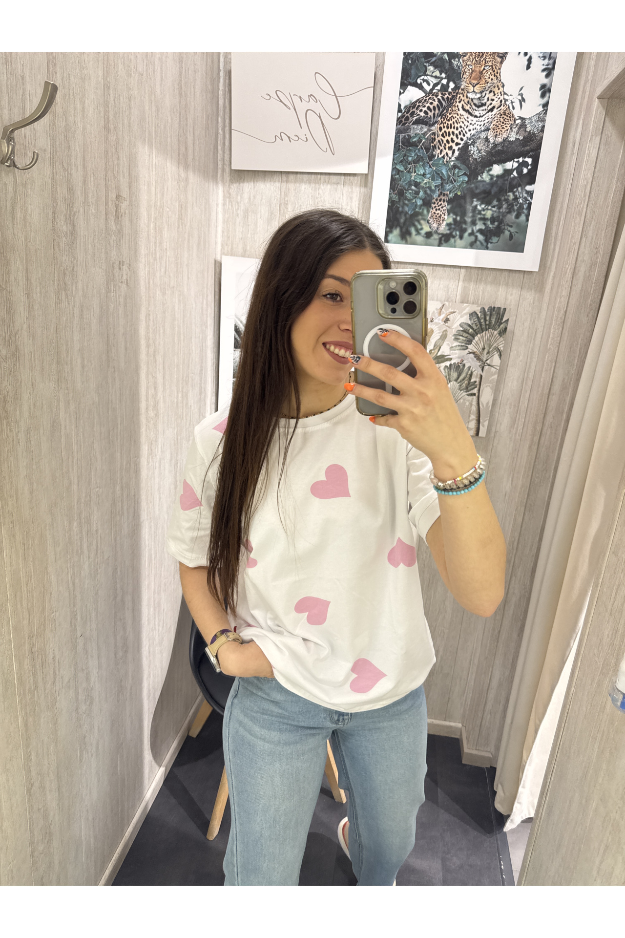 CAMISETA MANGA CORTA CORAZONES