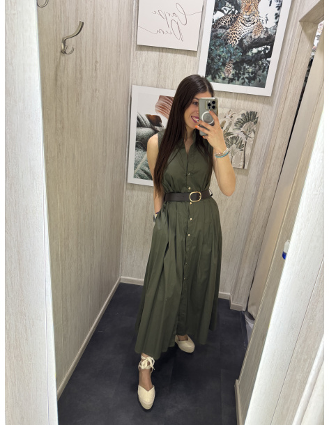 VESTIDO MIDI CINTURÓN
