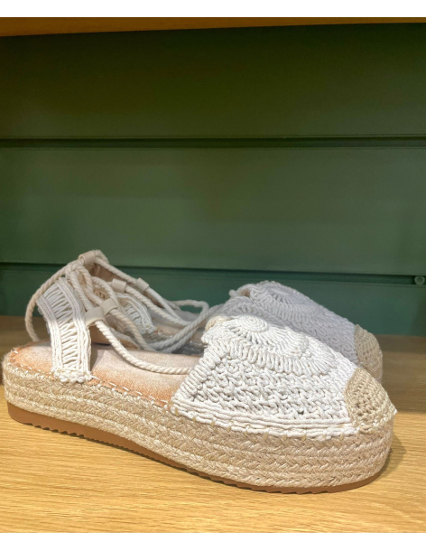 SANDALIA PLANA CROCHET CUERDAS