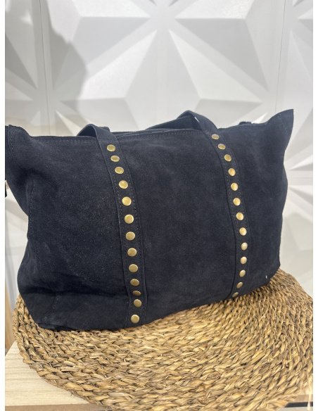 BOLSO HOMBRO TACHUELAS PIEL