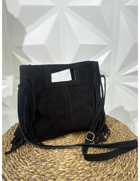 BOLSO BANDOLERA FLECOS PIEL