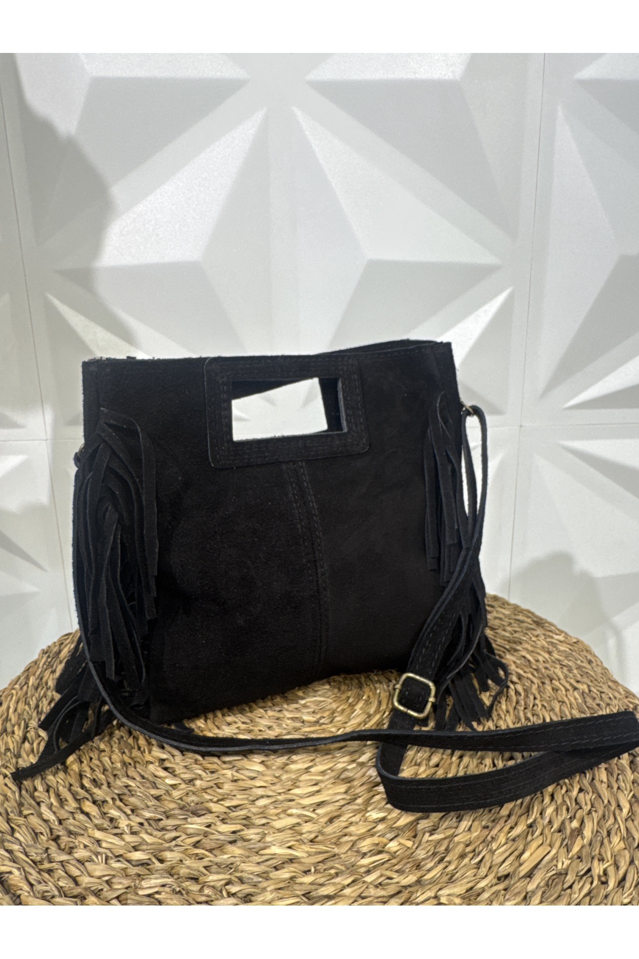 BOLSO BANDOLERA FLECOS PIEL