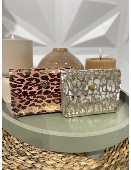 MONEDERO PEQUEÑO LEOPARDO PIEL