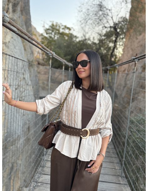 CHAQUETA VOLANTE LENTEJUELAS