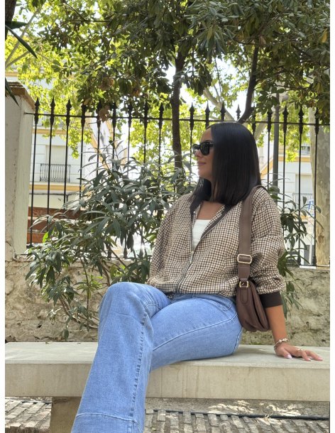 CHAQUETA BOMBER VICHY