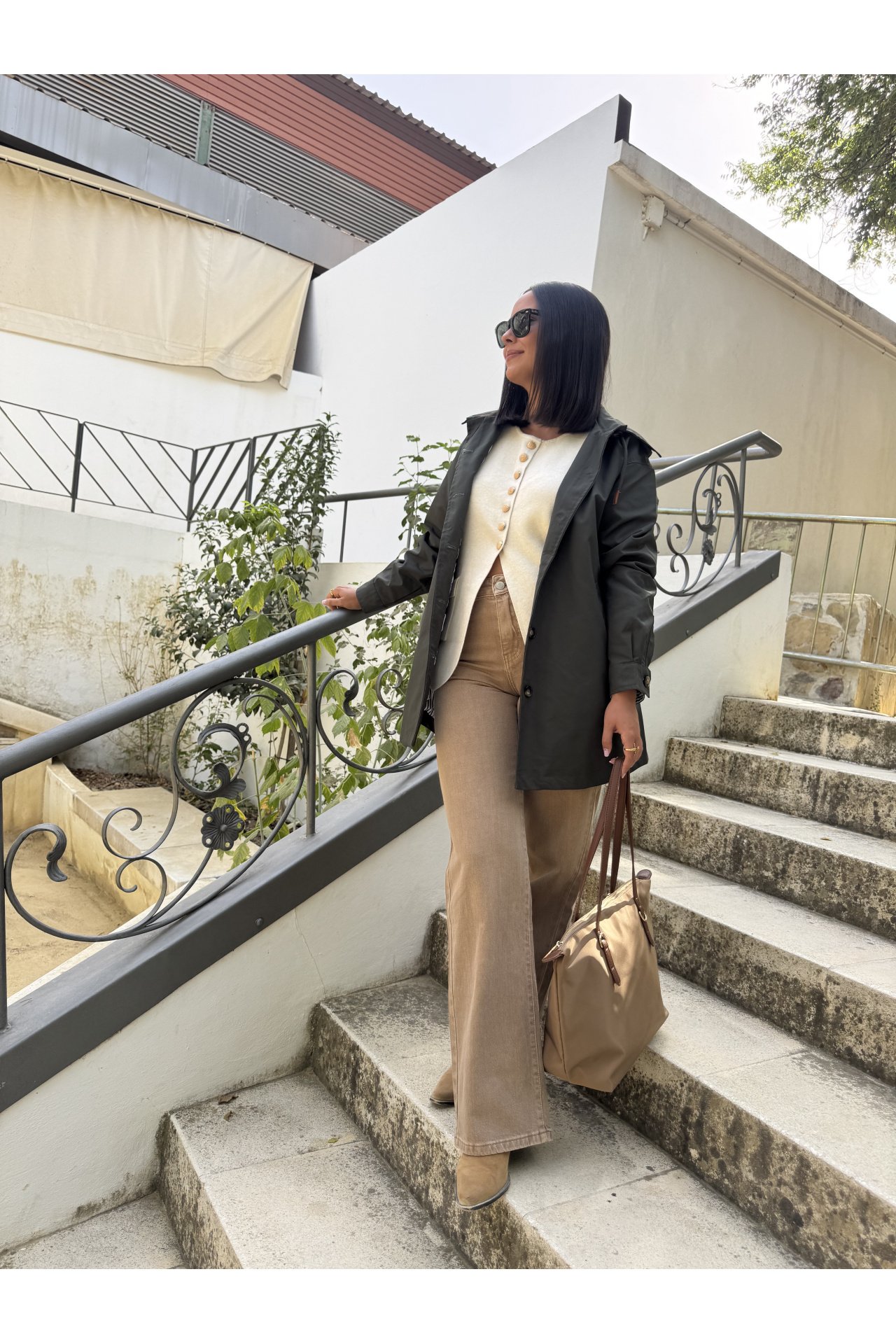 JEANS WIDE LEG BÁSICO CAMEL