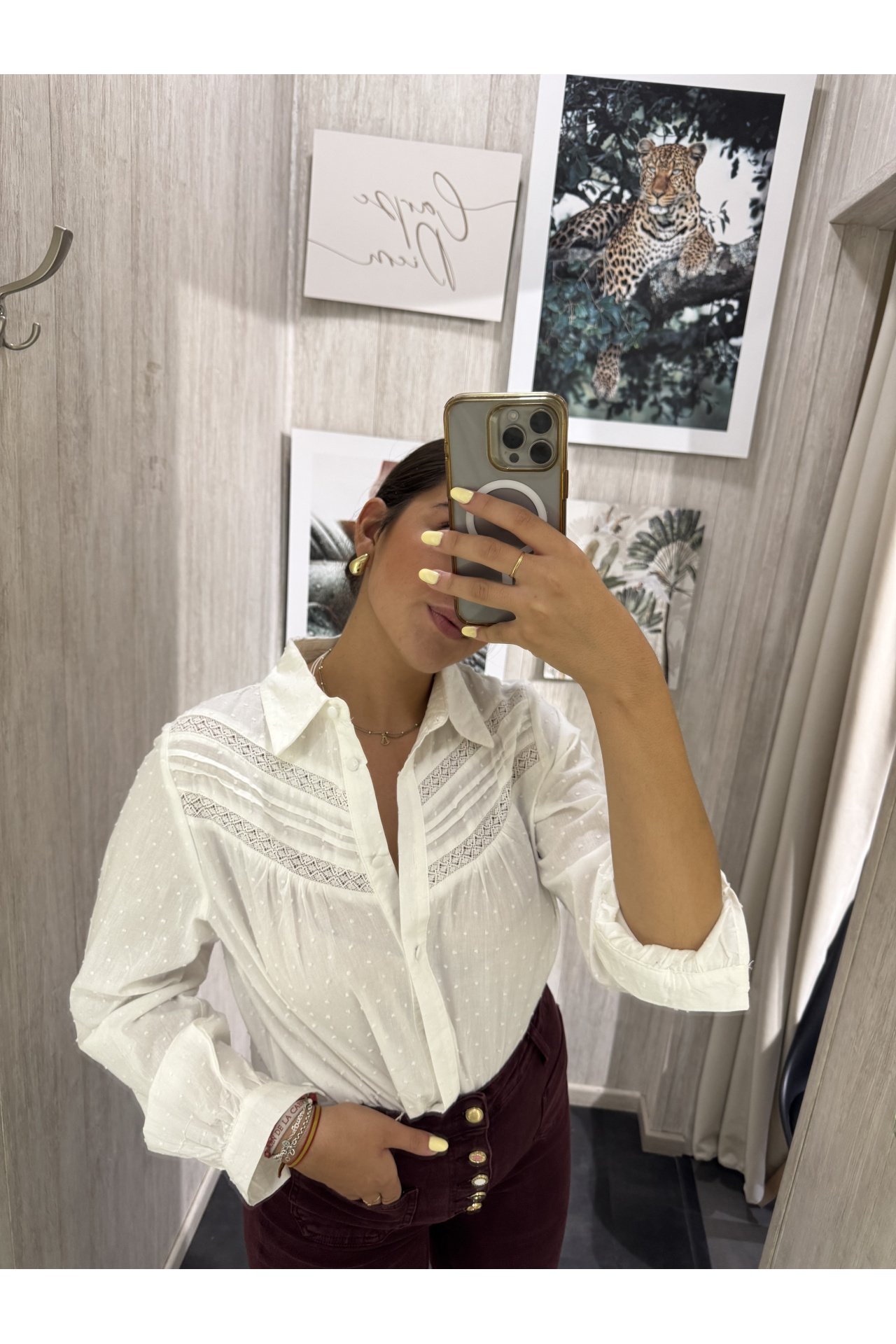 CAMISA PLUMETI ENCAJE