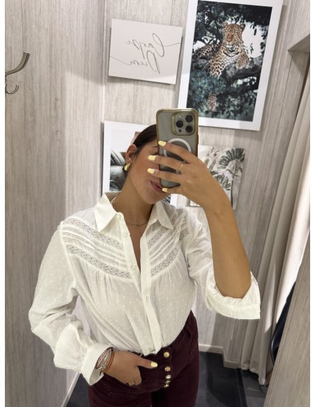 CAMISA PLUMETI ENCAJE