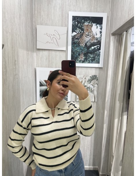 JERSEY CUELLO POLO RAYAS 2