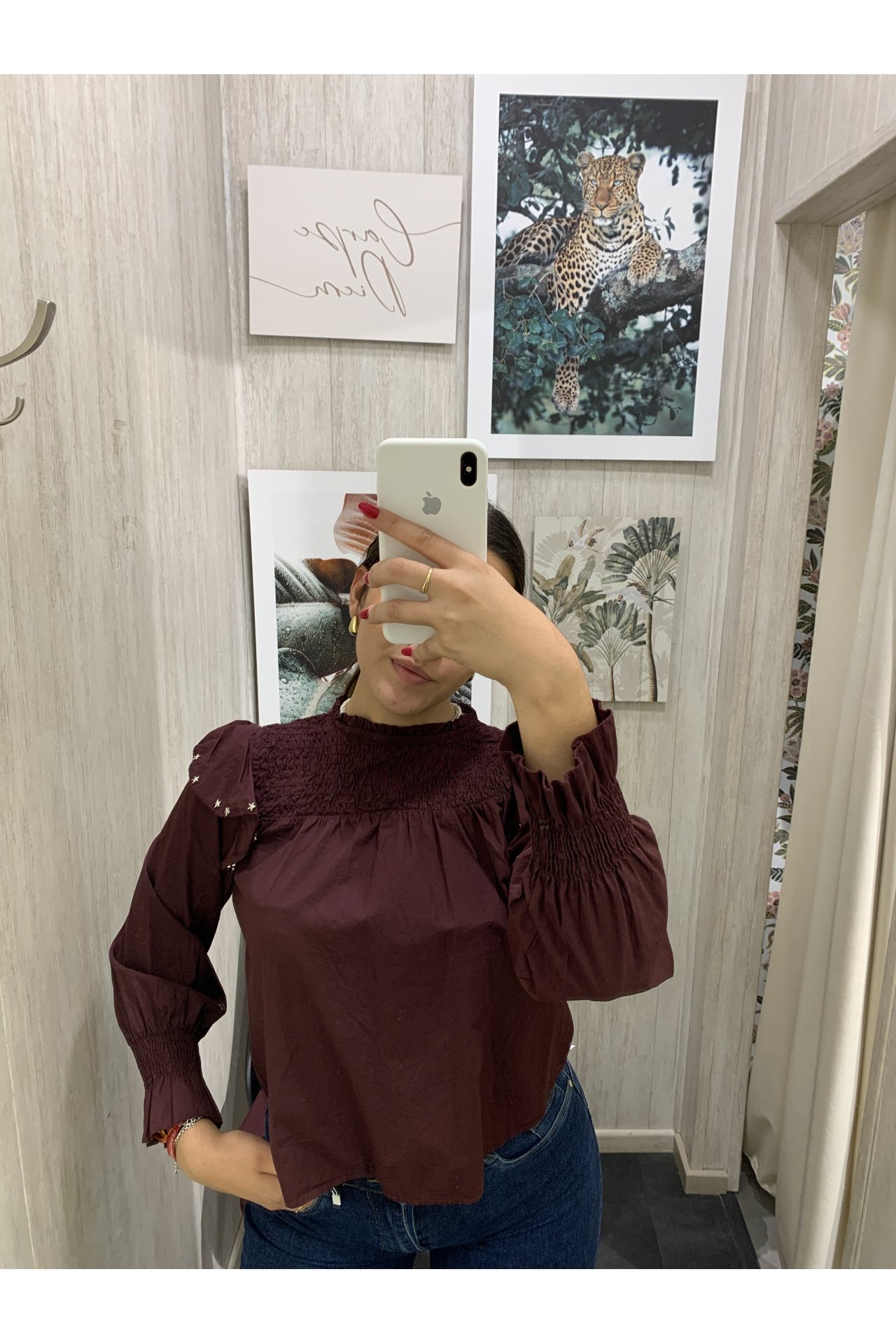 BLUSA NIDO DE ABEJA ESTRELLAS