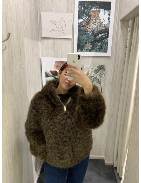 ABRIGO PELO LEOPARDO