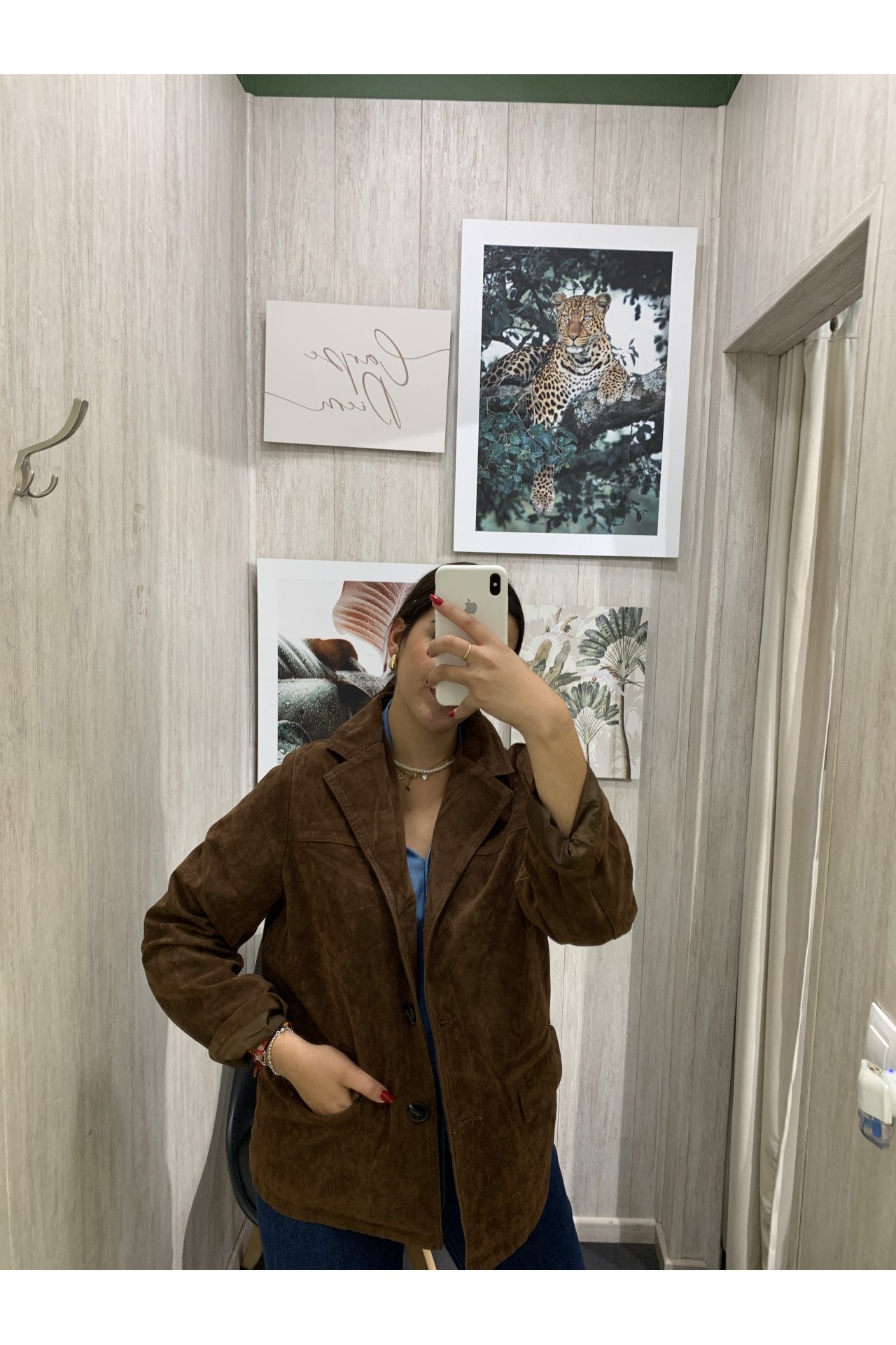 CAZADORA ANTE MARRÓN BOLSILLOS