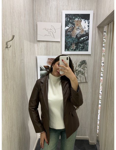 BLAZER POLIPIEL CRUZADA