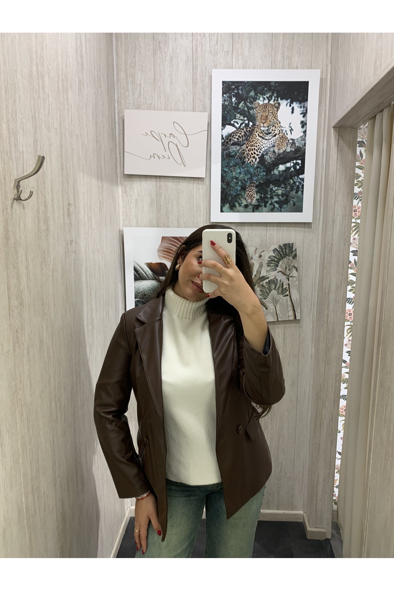 BLAZER POLIPIEL CRUZADA