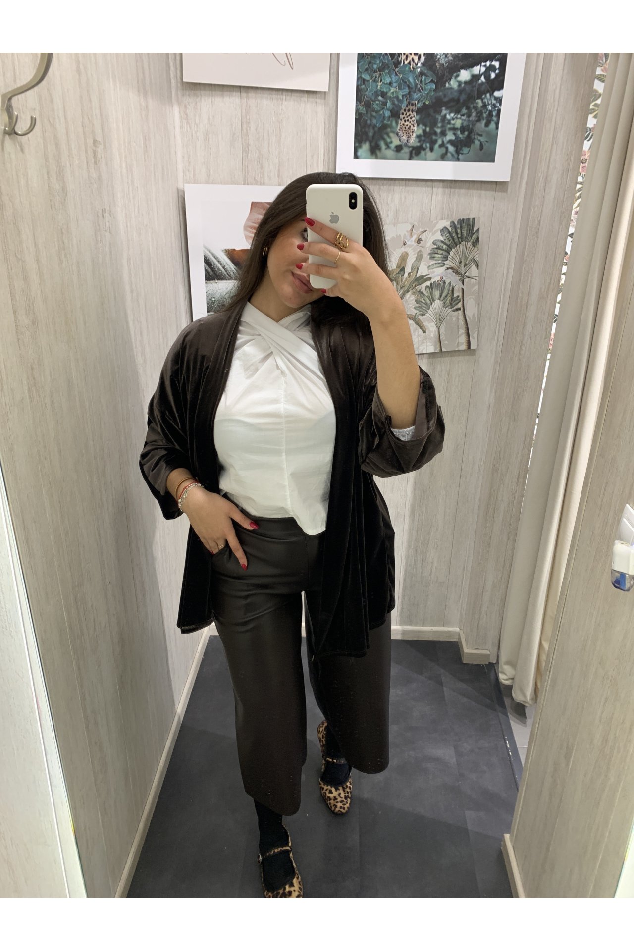 PANTALÓN WIDE LEG POLIPIEL