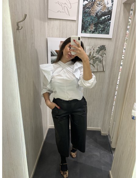 PANTALÓN WIDE LEG POLIPIEL