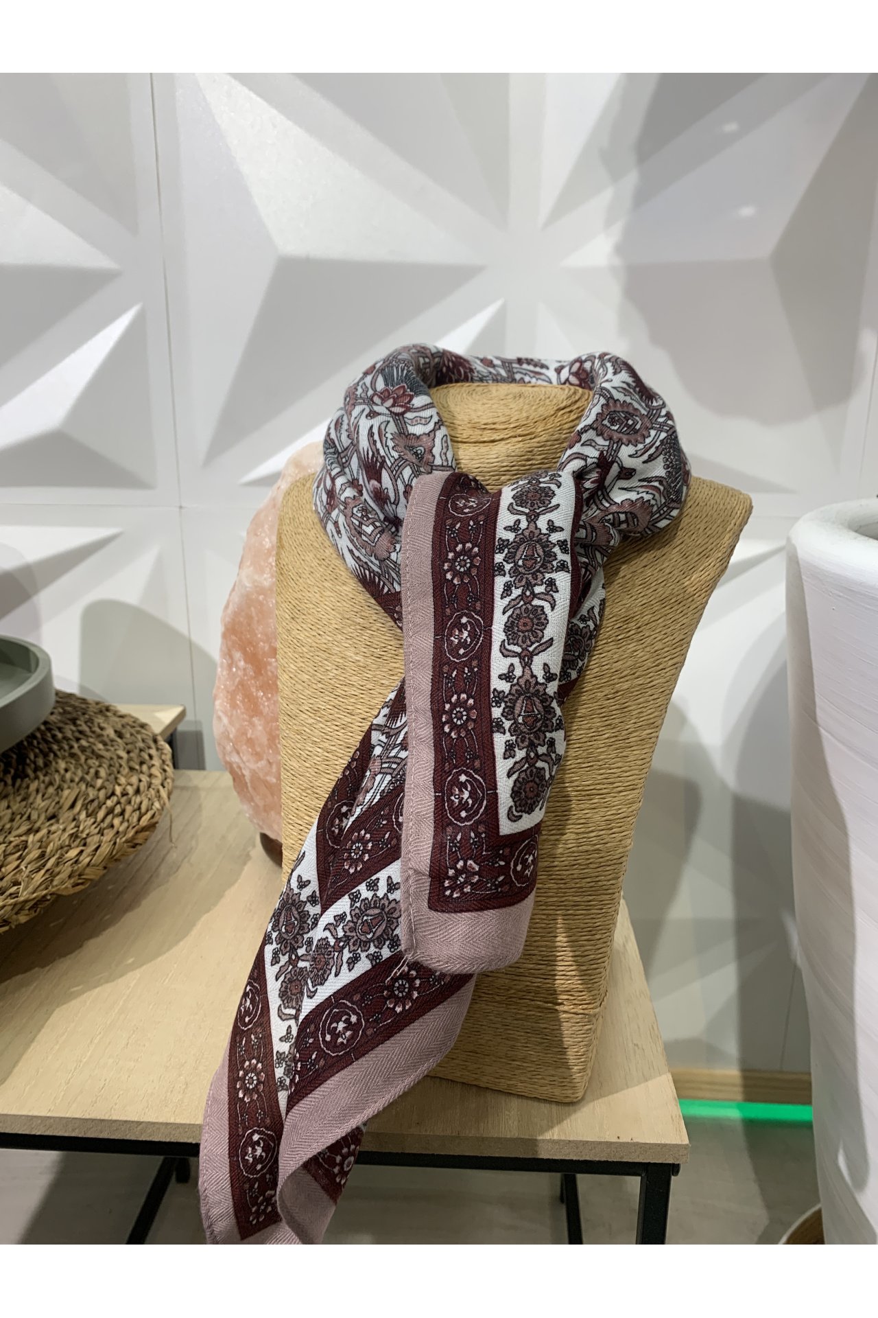 PAÑUELO CACHEMIR ROSA