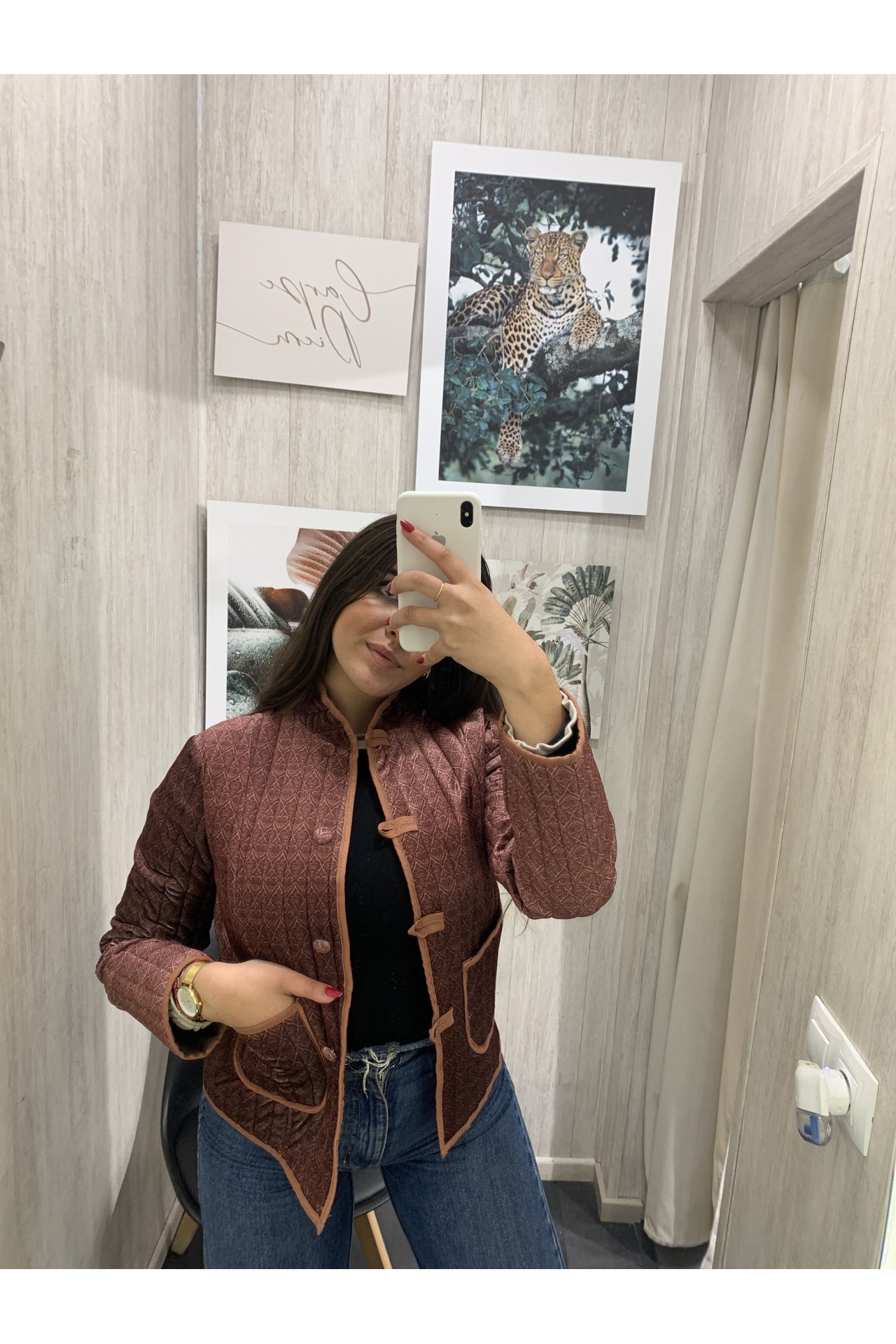 CHAQUETA TERCIOPELO ESTAMPADA