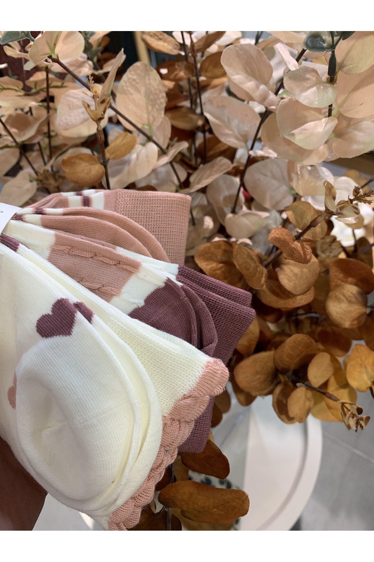 CALCETINES COMBINADOS ROSAS