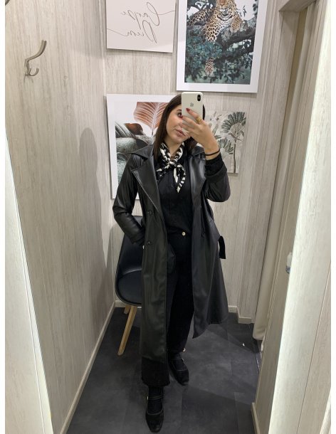 TRENCH LARGA POLIPIEL