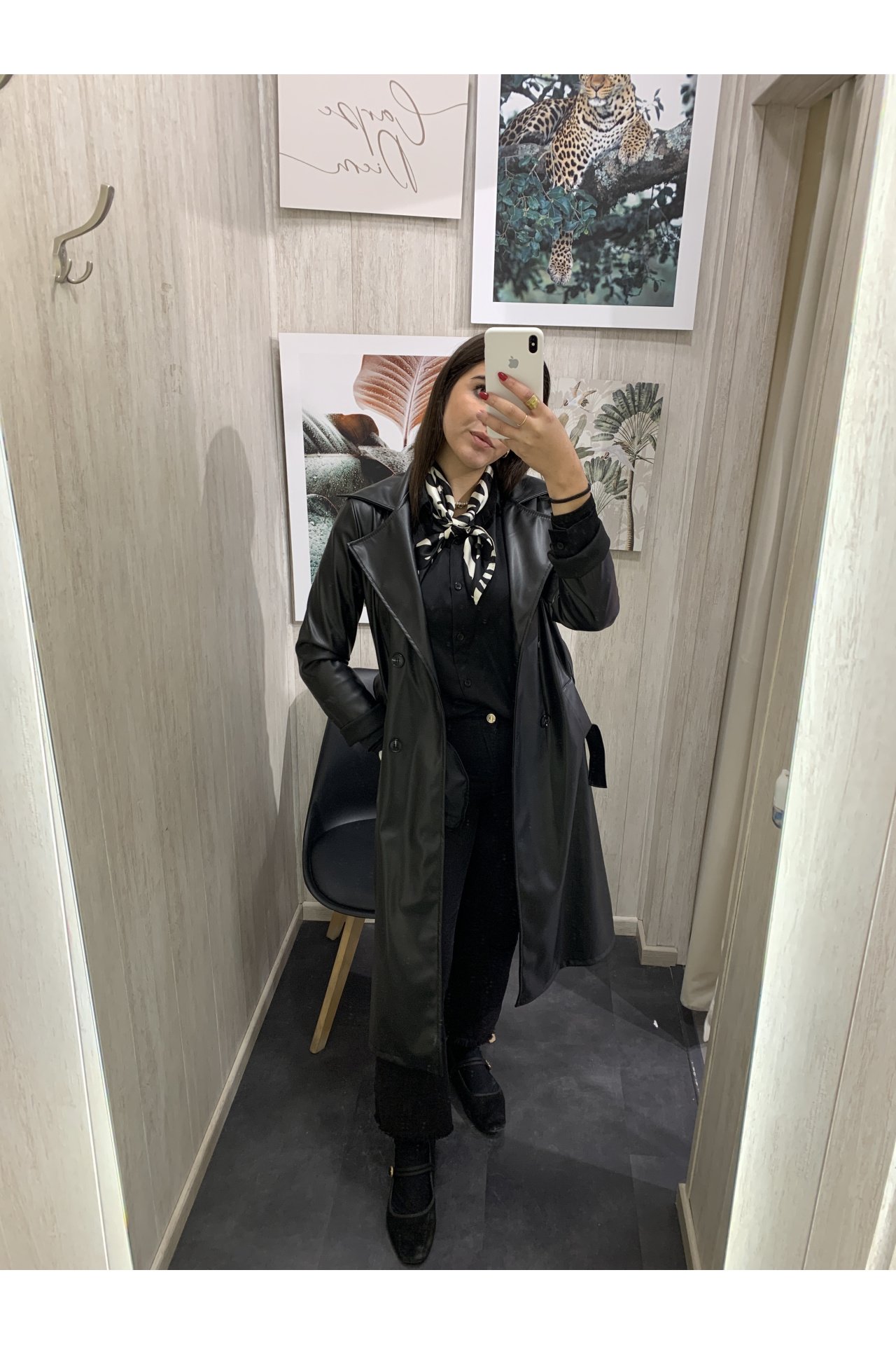 TRENCH LARGA POLIPIEL