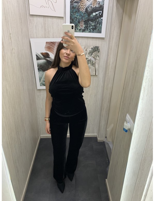 PANTALÓN CAMPANA TERCIOPELO NEGRO