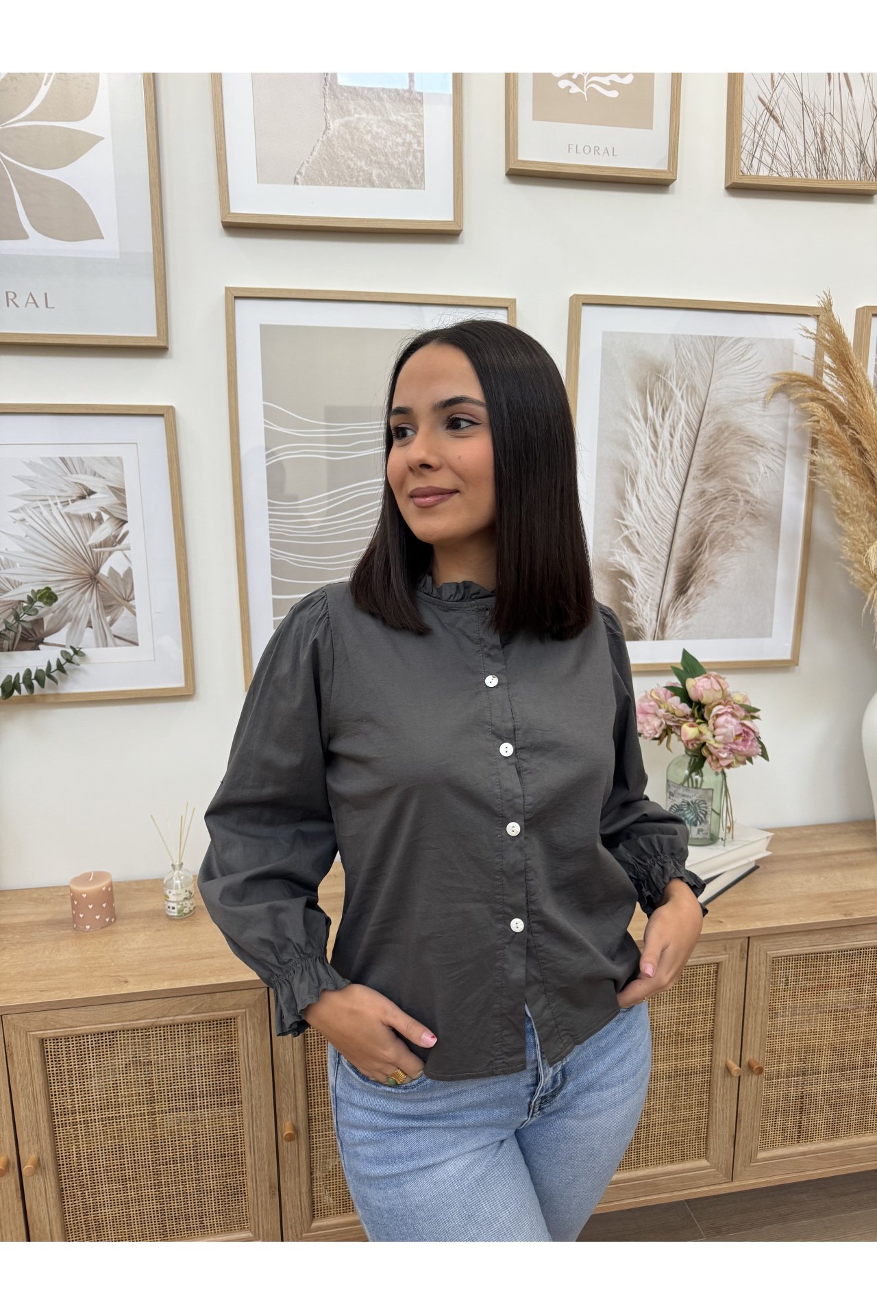 CAMISA CUELLO VOLANTE