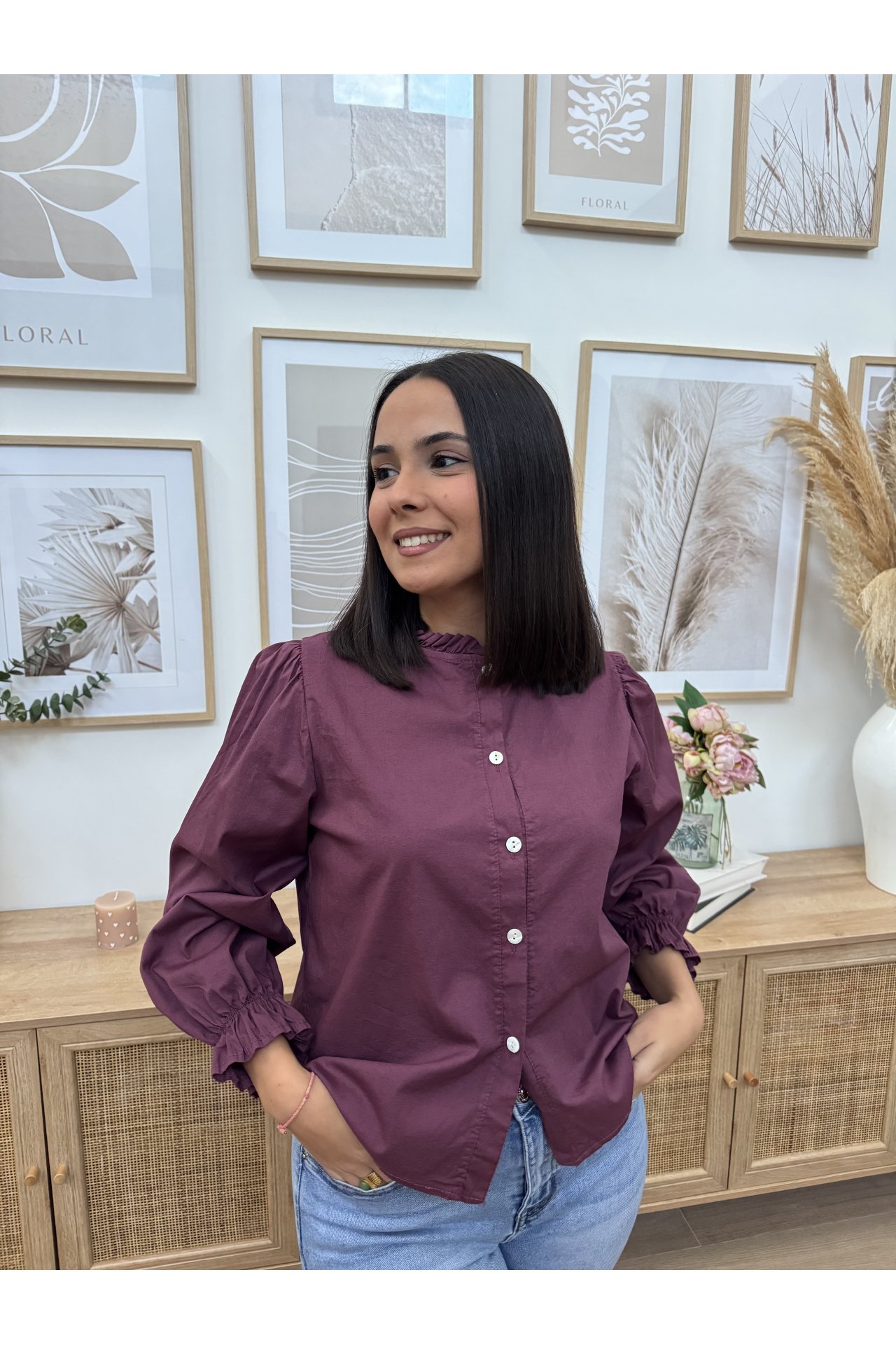 CAMISA CUELLO VOLANTE