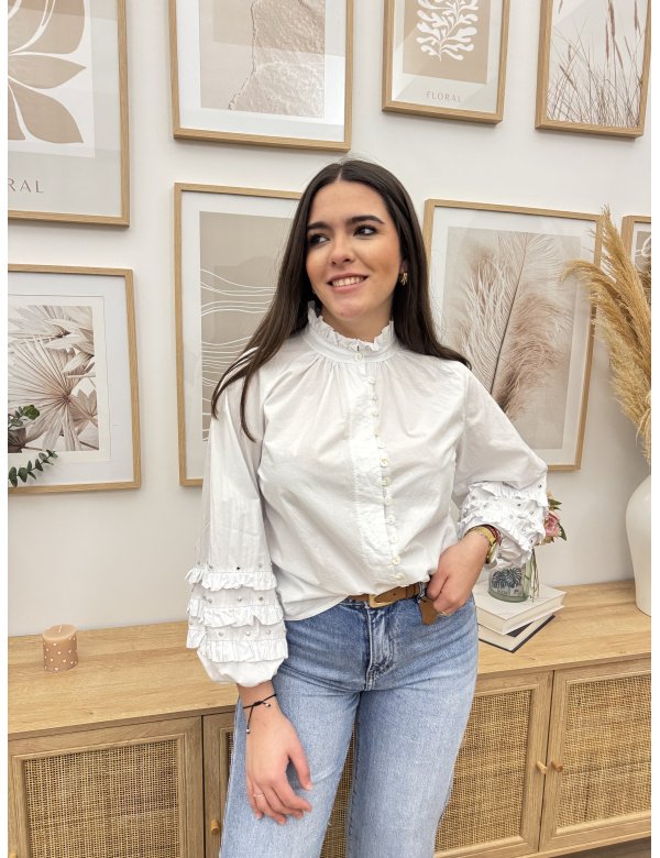 CAMISA MANGAS TACHUELAS