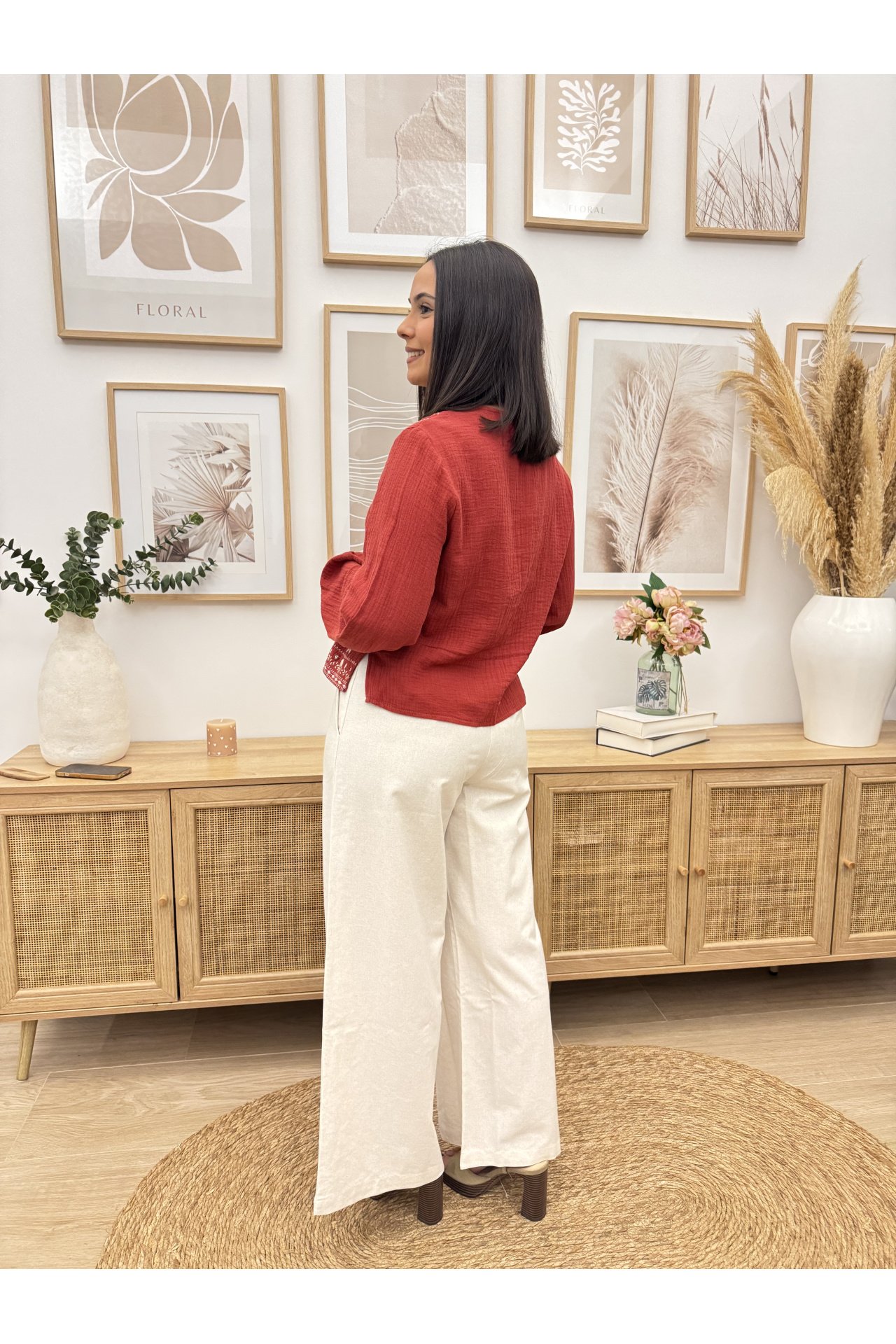 CAMISA BAMBULA BORDADA ESPEJITOS