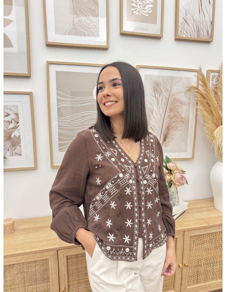 CAMISA BAMBULA BORDADA ESPEJITOS