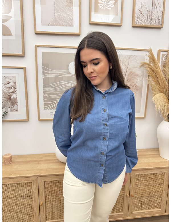 CAMISA DENIM VOLANTE