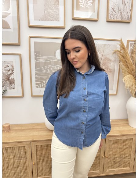 CAMISA DENIM VOLANTE