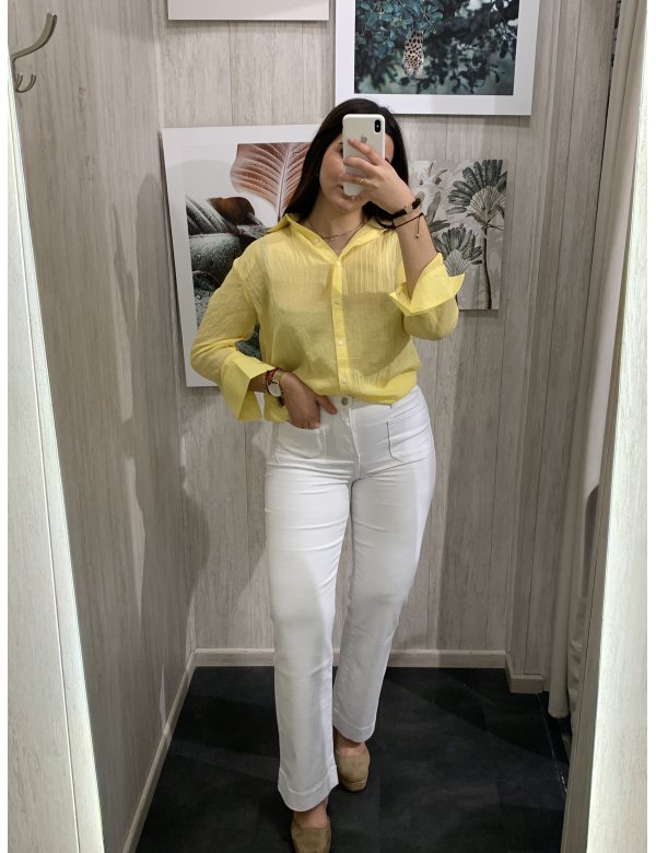 JEANS WIDE BOLSILLOS VUELTA BLANCO