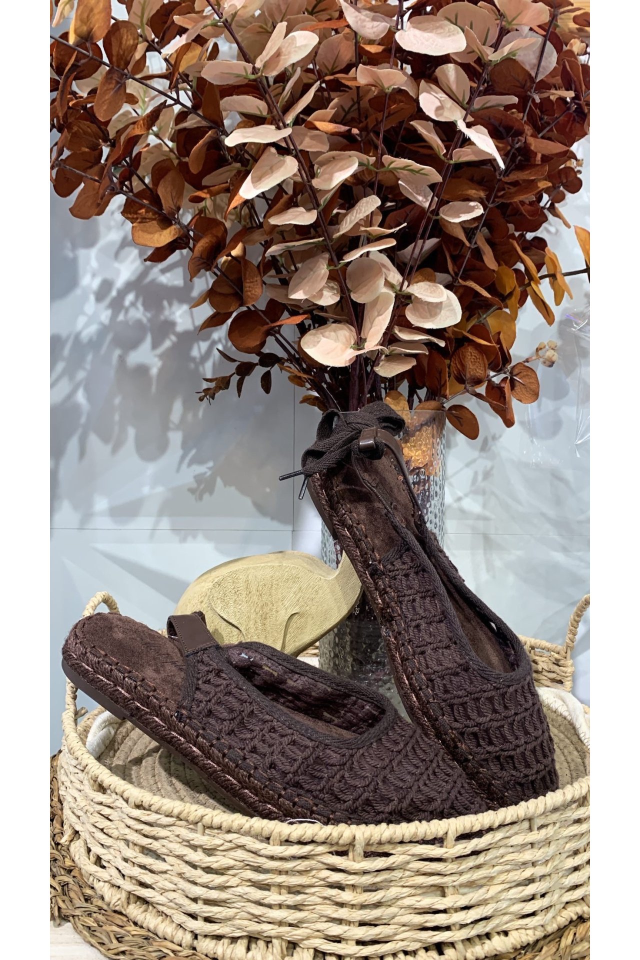 ZAPATO ESPARTO CROCHET CUERDAS MARRÓN
