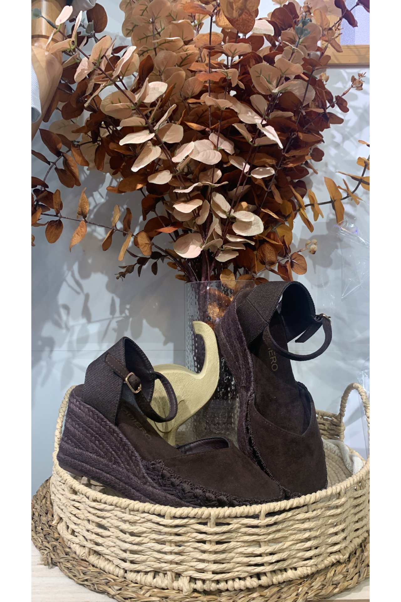 CUÑA COMBI PESPUNTE PALTAFORMA MARRÓN