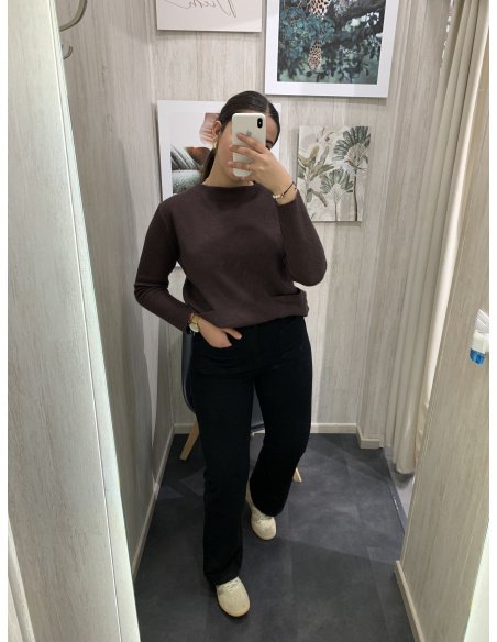 JEANS WIDE BOLSILLOS VUELTA NEGRO