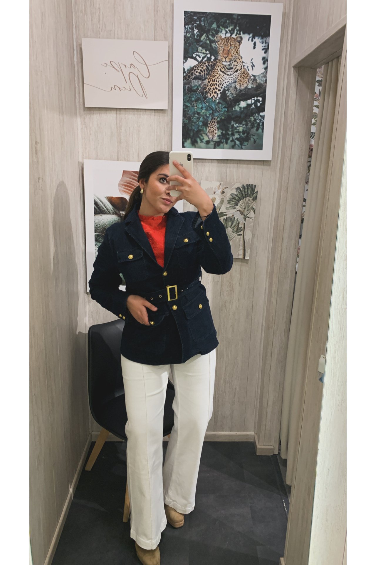 BLAZER DENIM CINTURÓN