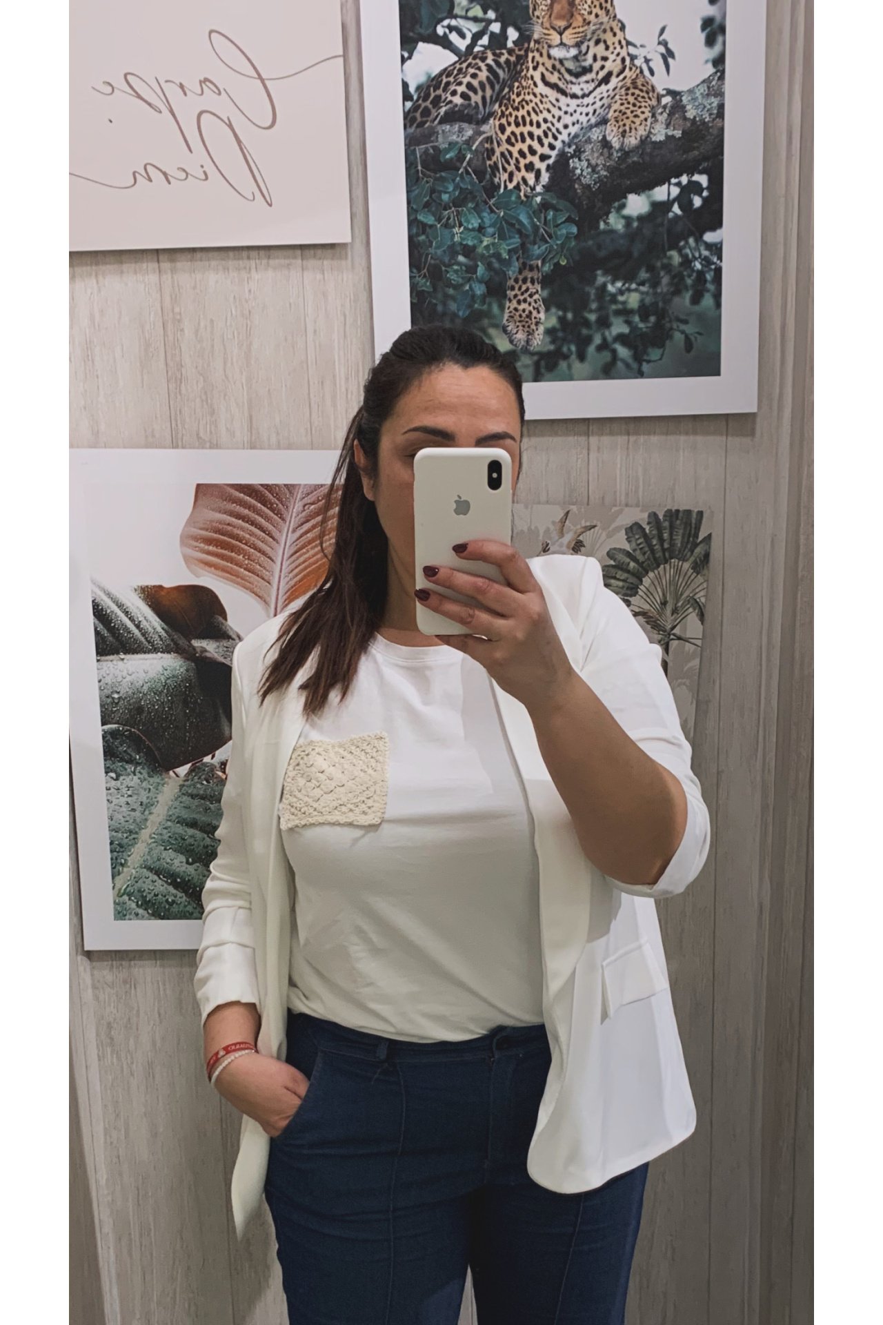 CAMISETA ALGODÓN BOLSILLO CROCHET