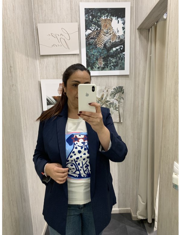 BLAZER OVERSIZED LARGA AZUL MARINO