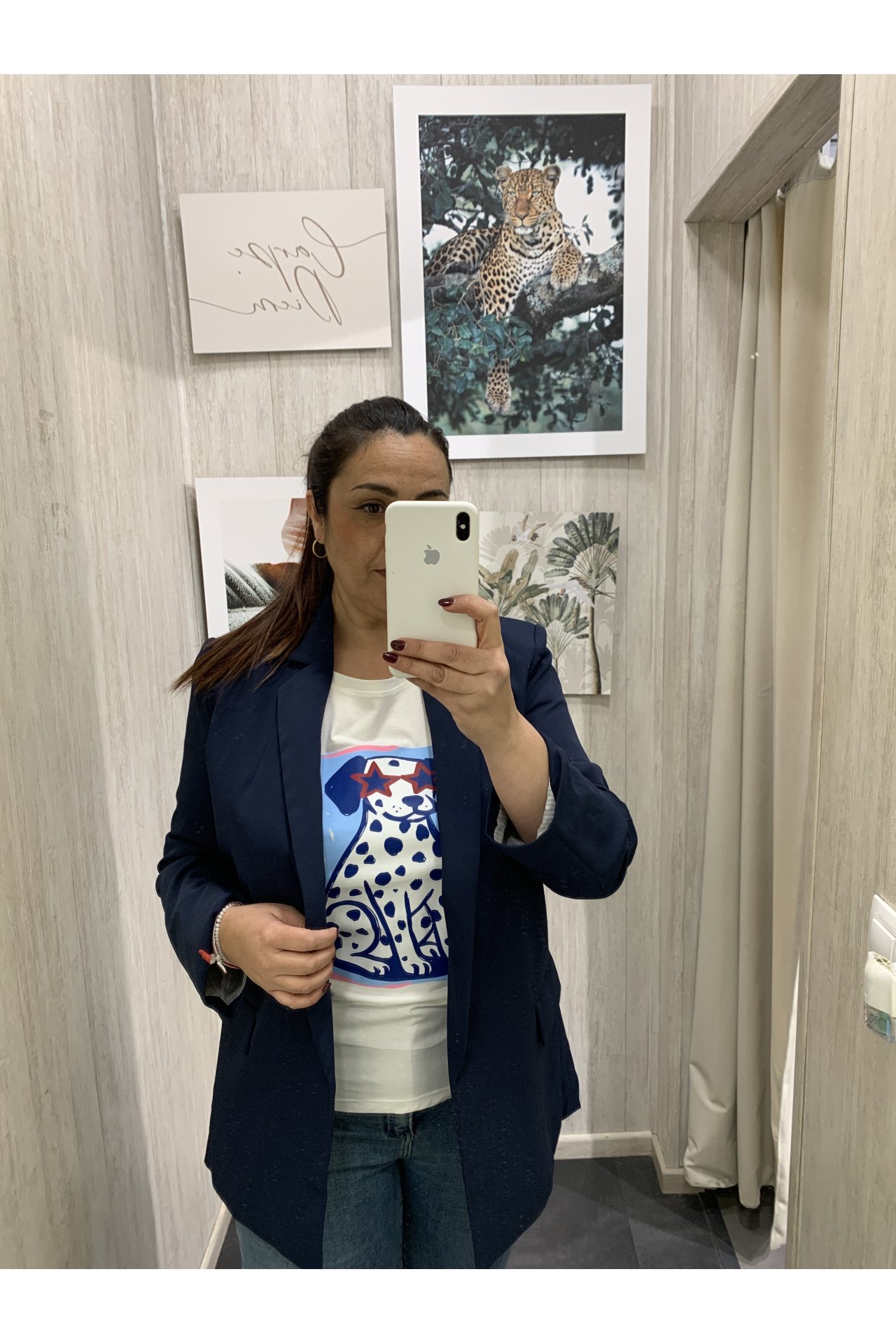 BLAZER OVERSIZED LARGA AZUL MARINO