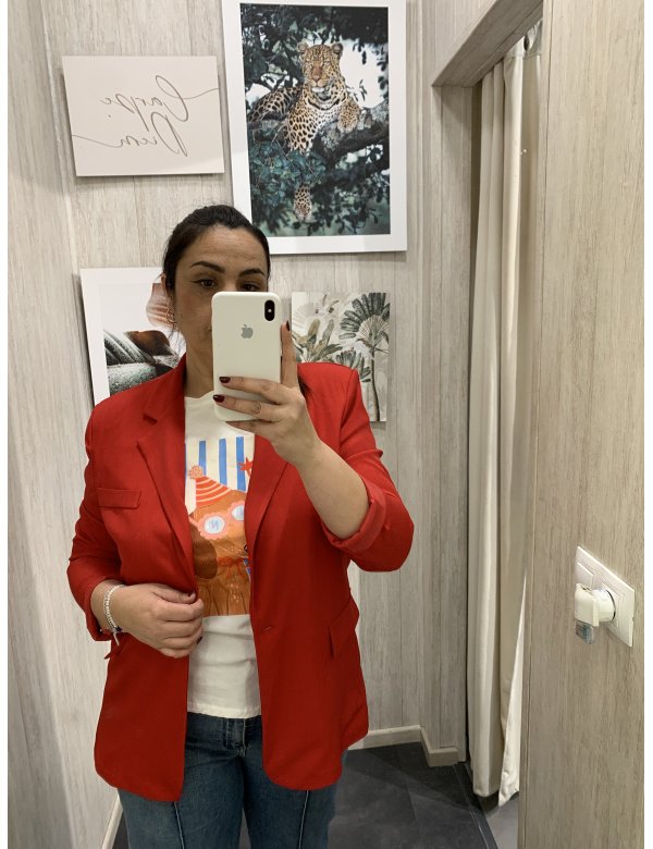 BLAZER OVERSIZE BÁSICA ROJA